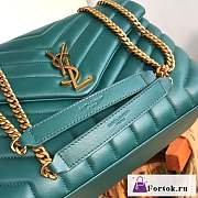 Fortok Saint Laurent Loulou Pufffer Green Bag 32×22×11cm - 3