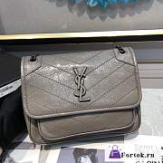 Fortok Saint Laurent Niki Bag Grey 533037 22x16.5x12cm - 1