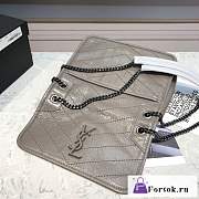 Fortok Saint Laurent Niki Bag Grey 533037 22x16.5x12cm - 3