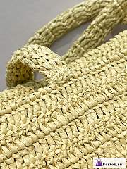 Fortok Saint Laurent Rive Gauche Raffia Weave Tote Bag - 2