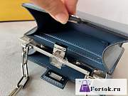 Fortok Fendi Pekapoo Cut Bag in Blue 11x20.5x14cm - 6