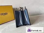 Fortok Fendi Pekapoo Cut Bag in Blue 11x20.5x14cm - 4