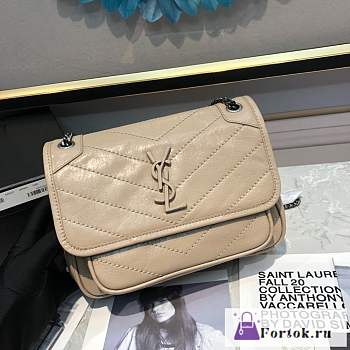 Fortok Saint Laurent Niki Bag Beige 533037 22x16.5x12cm