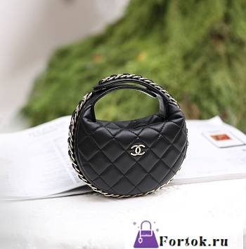 Fortok Chanel 23C Mini Pouch Black 16x16x5.5cm