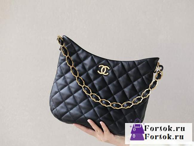 Fortok Chanel Hobo Bag Black 26x30x7cm - 1