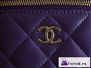 Fortok Chanel Small Vanity Bag Purple 8.5x11x7cm - 2