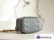 Fortok Chanel Small Vanity Bag Grey 8.5x11x7cm - 6