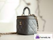 Fortok Chanel Small Vanity Bag Grey 8.5x11x7cm - 4