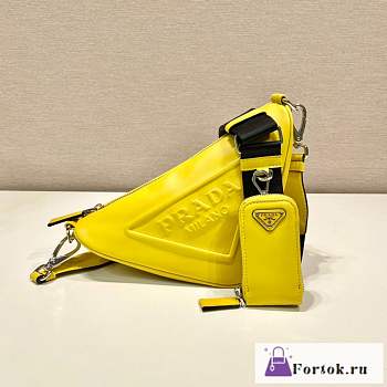 Fortok Prada Triangle Bag Yellow 26x14x12cm