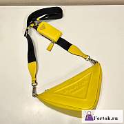 Fortok Prada Triangle Bag Yellow 26x14x12cm - 6