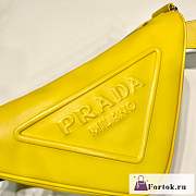 Fortok Prada Triangle Bag Yellow 26x14x12cm - 4