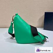 Fortok Prada Triangle Bag Green 26x14x12cm - 4