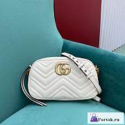 Fortok Gucci Marmont Matelasse Bag White 24x7x13cm - 1
