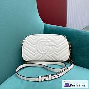 Fortok Gucci Marmont Matelasse Bag White 24x7x13cm - 5