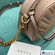 Fortok Gucci Marmont Matelasse Bag Beige 24x7x13cm - 4