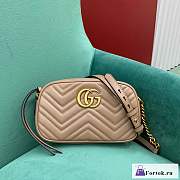 Fortok Gucci Marmont Matelasse Bag Beige 24x7x13cm - 3