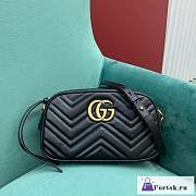 Fortok Gucci Marmont Matelasse Bag Black 24x7x13cm - 1