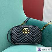 Fortok Gucci Marmont Matelasse Bag Black 24x7x13cm - 3