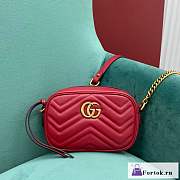 Fortok Gucci Marmont Matelasse Bag Red 18x6x12cm - 1