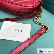 Fortok Gucci Marmont Matelasse Bag Red 18x6x12cm - 5