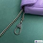 Fortok Gucci NanoMarmont Matelassé Leather Bag Purple 16.5x5x10cm - 5