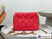 Fortok Chanel 23P Hobo Bag Red As3830 20x16x8cm - 5