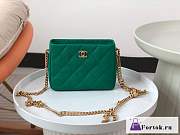 Fortok Chanel 23P Hobo Bag Green As3830 20x16x8cm - 1