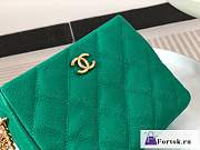 Fortok Chanel 23P Hobo Bag Green As3830 20x16x8cm - 3