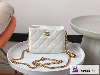 Fortok Chanel 23P Hobo Bag White As3830 20x16x8cm