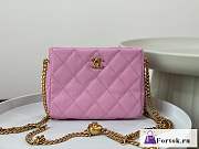 Fortok Chanel 23P Hobo Bag Pink As3830 20x16x8cm - 1