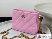 Fortok Chanel 23P Hobo Bag Pink As3830 20x16x8cm - 2