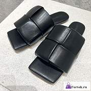 Fortok Bottega Veneta Patch Flat Mule Black - 4