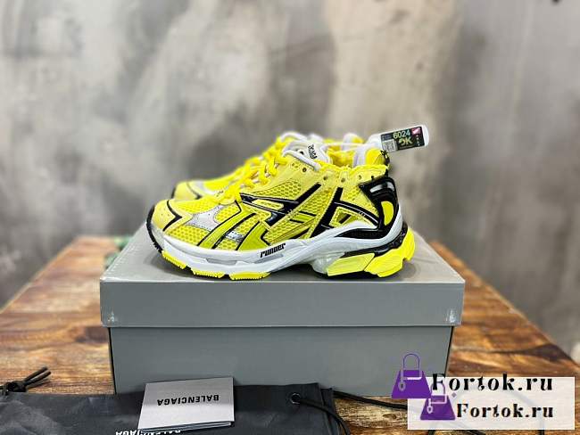 Fortok Balenciaga Yellow Runner Sneakers - 1