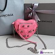 Fortok Balenciaga Le Cagole Heart Bag Pink 16x4x13cm - 1