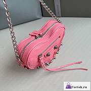 Fortok Balenciaga Le Cagole Heart Bag Pink 16x4x13cm - 5