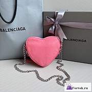 Fortok Balenciaga Le Cagole Heart Bag Pink 16x4x13cm - 3