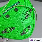 Fortok Balenciaga Le Cagole Heart Bag Green Neon 16x4x13cm - 4