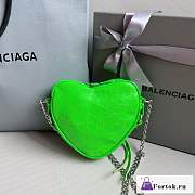 Fortok Balenciaga Le Cagole Heart Bag Green Neon 16x4x13cm - 2