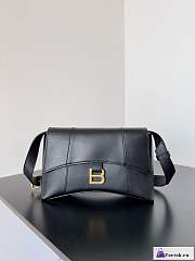 Fortok Balenciaga Downtown Shoulder Bag Black 25.4x16x8.4 cm - 1
