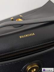 Fortok Balenciaga Downtown Shoulder Bag Black 25.4x16x8.4 cm - 4