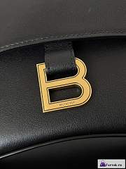 Fortok Balenciaga Downtown Shoulder Bag Black 25.4x16x8.4 cm - 2