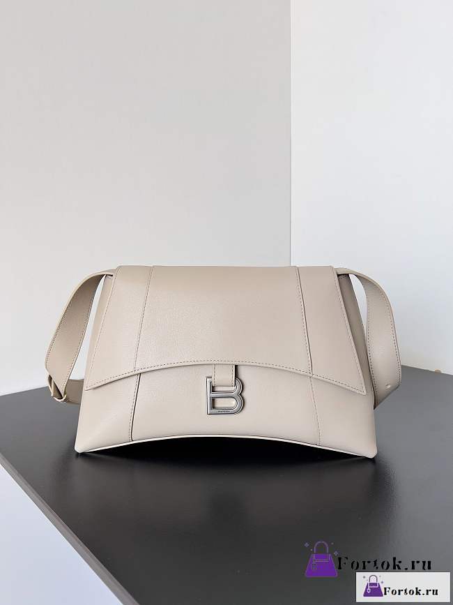 Fortok Balenciaga Downtown Shoulder Bag Beige 30x17.3x9cm - 1