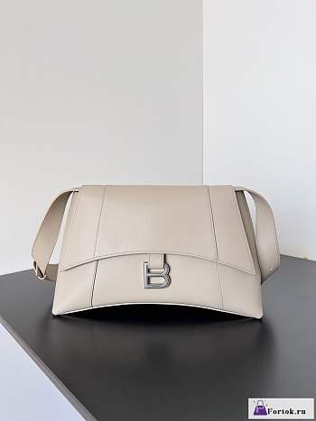 Fortok Balenciaga Downtown Shoulder Bag Beige 30x17.3x9cm