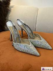 Fortok Jimmy Choo High Heel Sandals Silver - 1