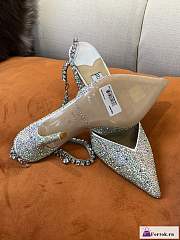 Fortok Jimmy Choo High Heel Sandals Silver - 6
