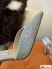 Fortok Jimmy Choo High Heel Sandals Silver - 5