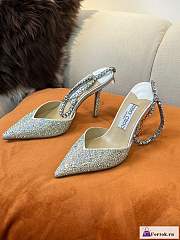Fortok Jimmy Choo High Heel Sandals Silver - 4