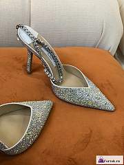 Fortok Jimmy Choo High Heel Sandals Silver - 3