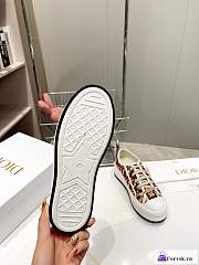 Fortok Dior Platform Embroidered Sneakers Red - 5