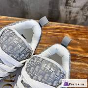 Fortok Dior Platform Embroidered Sneakers Blue - 6